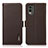 Coque Portefeuille Livre Cuir Etui Clapet B03H pour Nokia C210 Marron