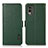 Coque Portefeuille Livre Cuir Etui Clapet B03H pour Nokia C210 Vert