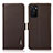 Coque Portefeuille Livre Cuir Etui Clapet B03H pour Oppo A55S 5G Marron