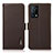 Coque Portefeuille Livre Cuir Etui Clapet B03H pour Oppo K9 5G Marron