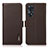 Coque Portefeuille Livre Cuir Etui Clapet B03H pour Oppo Reno8 T 4G Marron