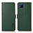 Coque Portefeuille Livre Cuir Etui Clapet B03H pour Realme C20A Vert