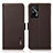 Coque Portefeuille Livre Cuir Etui Clapet B03H pour Realme Q3 Pro 5G Marron