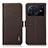 Coque Portefeuille Livre Cuir Etui Clapet B03H pour Vivo X Note Marron