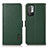 Coque Portefeuille Livre Cuir Etui Clapet B03H pour Xiaomi Redmi Note 10T 5G Vert