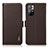 Coque Portefeuille Livre Cuir Etui Clapet B03H pour Xiaomi Redmi Note 11 5G Marron