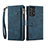Coque Portefeuille Livre Cuir Etui Clapet B03S pour Samsung Galaxy A72 4G Bleu