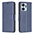 Coque Portefeuille Livre Cuir Etui Clapet B04F pour Huawei Honor X7a Bleu