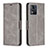 Coque Portefeuille Livre Cuir Etui Clapet B04F pour Motorola Moto E13 Gris