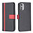 Coque Portefeuille Livre Cuir Etui Clapet B04F pour Motorola Moto E32 Noir