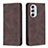 Coque Portefeuille Livre Cuir Etui Clapet B04F pour Motorola Moto Edge X30 5G Marron