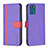 Coque Portefeuille Livre Cuir Etui Clapet B04F pour Motorola Moto G42 Violet