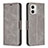 Coque Portefeuille Livre Cuir Etui Clapet B04F pour Motorola Moto G73 5G Gris