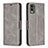 Coque Portefeuille Livre Cuir Etui Clapet B04F pour Nokia C32 Gris