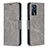 Coque Portefeuille Livre Cuir Etui Clapet B04F pour Oppo A16 Gris