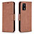 Coque Portefeuille Livre Cuir Etui Clapet B04F pour Oppo F19 Marron