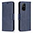 Coque Portefeuille Livre Cuir Etui Clapet B04F pour Oppo F19 Pro+ Plus 5G Bleu