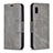 Coque Portefeuille Livre Cuir Etui Clapet B04F pour Samsung Galaxy A10e Gris