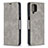 Coque Portefeuille Livre Cuir Etui Clapet B04F pour Samsung Galaxy A12 5G Gris