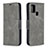 Coque Portefeuille Livre Cuir Etui Clapet B04F pour Samsung Galaxy A21s Gris