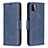 Coque Portefeuille Livre Cuir Etui Clapet B04F pour Samsung Galaxy A22 5G Bleu