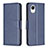 Coque Portefeuille Livre Cuir Etui Clapet B04F pour Samsung Galaxy A23 5G SC-56C Bleu