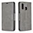 Coque Portefeuille Livre Cuir Etui Clapet B04F pour Samsung Galaxy A40 Gris