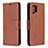 Coque Portefeuille Livre Cuir Etui Clapet B04F pour Samsung Galaxy A42 5G Marron