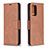 Coque Portefeuille Livre Cuir Etui Clapet B04F pour Samsung Galaxy A72 4G Marron