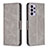 Coque Portefeuille Livre Cuir Etui Clapet B04F pour Samsung Galaxy A73 5G Gris