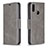 Coque Portefeuille Livre Cuir Etui Clapet B04F pour Samsung Galaxy M01s Gris