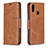 Coque Portefeuille Livre Cuir Etui Clapet B04F pour Samsung Galaxy M01s Marron