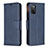 Coque Portefeuille Livre Cuir Etui Clapet B04F pour Samsung Galaxy M02s Bleu