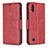 Coque Portefeuille Livre Cuir Etui Clapet B04F pour Samsung Galaxy M10 Rouge