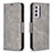 Coque Portefeuille Livre Cuir Etui Clapet B04F pour Samsung Galaxy M14 5G Gris