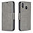 Coque Portefeuille Livre Cuir Etui Clapet B04F pour Samsung Galaxy M20 Gris