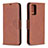 Coque Portefeuille Livre Cuir Etui Clapet B04F pour Samsung Galaxy Note 20 5G Marron