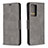 Coque Portefeuille Livre Cuir Etui Clapet B04F pour Samsung Galaxy Note 20 Ultra 5G Gris