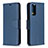 Coque Portefeuille Livre Cuir Etui Clapet B04F pour Samsung Galaxy S20 FE 4G Bleu