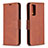 Coque Portefeuille Livre Cuir Etui Clapet B04F pour Samsung Galaxy S20 FE 4G Marron