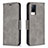 Coque Portefeuille Livre Cuir Etui Clapet B04F pour Vivo V21 5G Gris