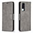 Coque Portefeuille Livre Cuir Etui Clapet B04F pour Vivo Y53s 4G Gris