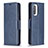 Coque Portefeuille Livre Cuir Etui Clapet B04F pour Xiaomi Poco F3 5G Bleu