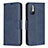 Coque Portefeuille Livre Cuir Etui Clapet B04F pour Xiaomi Redmi Note 10 5G Bleu