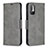 Coque Portefeuille Livre Cuir Etui Clapet B04F pour Xiaomi Redmi Note 10 5G Gris