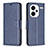 Coque Portefeuille Livre Cuir Etui Clapet B04F pour Xiaomi Redmi Note 13 Pro+ Plus 5G Bleu