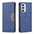 Coque Portefeuille Livre Cuir Etui Clapet B05F pour Motorola Moto Edge Plus (2022) 5G Bleu