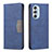 Coque Portefeuille Livre Cuir Etui Clapet B05F pour Motorola Moto Edge X30 5G Bleu