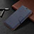 Coque Portefeuille Livre Cuir Etui Clapet B05F pour Samsung Galaxy S21 FE 5G Bleu