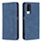 Coque Portefeuille Livre Cuir Etui Clapet B05F pour Vivo Y53s 4G Bleu